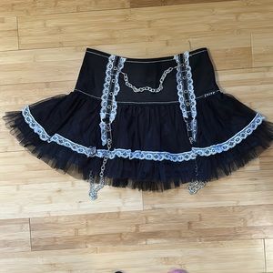 Tripp NYC White and Black Chain Tutu